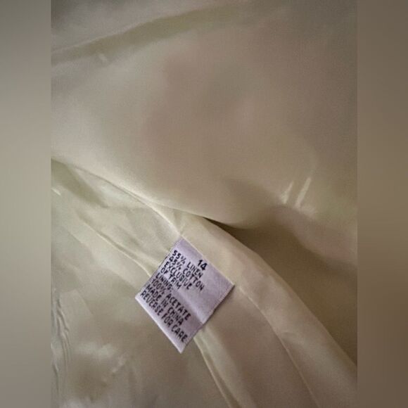 Isabel & Nina lime Green & Ivory Brocade Jacket floral blazer Womens 14 preppy - Picture 7 of 16